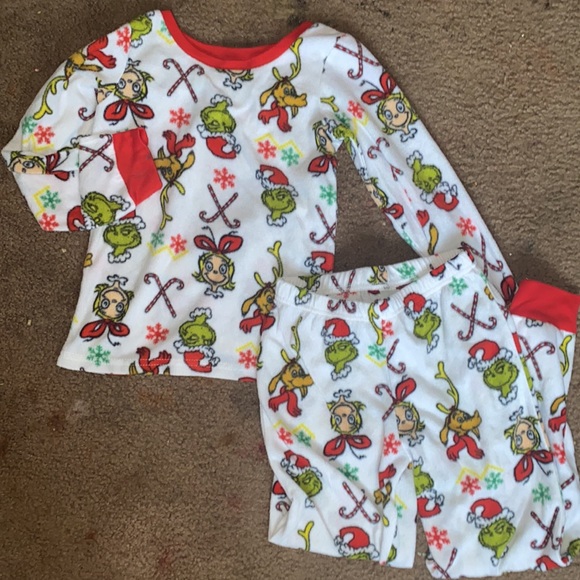 4-12 Jammies For Your Families The Grinch Pajama Set
Color White Grinch, - Picture 2 of 4